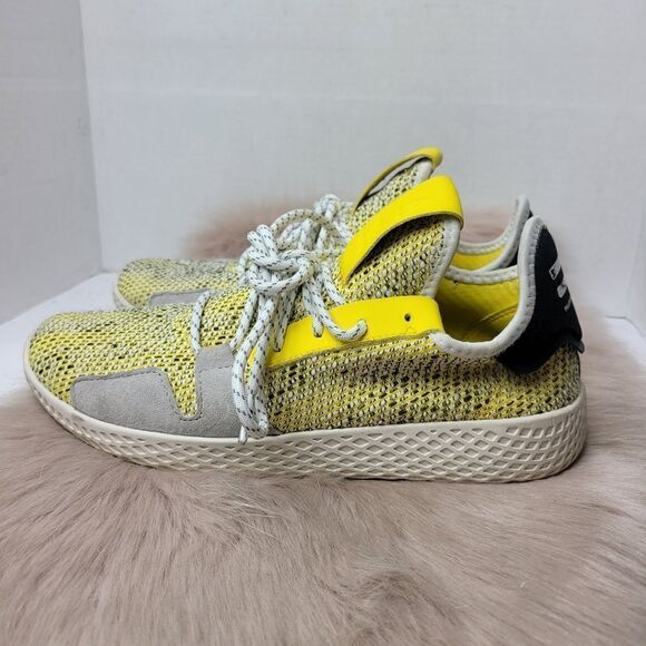 Adidas X Pharrell Williams Solar HU Tennis V2 Sneakers Yellow BB9543 Size 7 - Picture 3 of 10